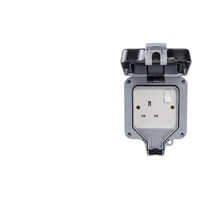 13A Waterproof Double Plug Socket Box Electronic Switch Module Plug With Installation Accessories