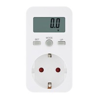 16A Plug-In Digital Wattmeter Lcd Display Power Meter Socket Adapter Electric Consumption Monitor