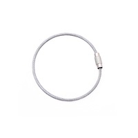 18 Pcs Outdoor Camping Multifunctional Steel Wire Rope Ring / Stainless Steel Wire Key Chain(Silver)