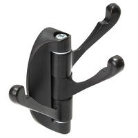 180 degree Revolve Bathroom Robe Hook Holder Wall Mounted Adjustable 3 Hooks Cloth Hat Towel Hanger
