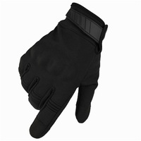 1Pair Full Finger Tactical Gloves Outdoor Training Military Hand Protector Camping Hunting Black