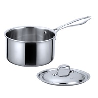 1PC Three Layers Bottom Kitchen Soup Noodle Saucepan Milk Pot With Lid Onstick Skillet Non-stick Melted Heating Pot Cooking Tool