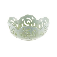 1Pcs Fruit Plate Rose Hollow Colorful Fashion Wheat Snack Storage Basket Plate