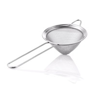 1Pcs Stainless Steel Bar Strainer Fine Mesh Cocktail Strainer Colander Long Handle Conical Ice Strainer Sifter Sieve Bar Accessories