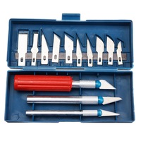 1Set 13Pcs Wood Carving Chisels Blades Set With 3Pcs Woodworker Engraving Handle Tools Kit