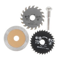 1Set 4Pcs Hss Circular Saw Blade Set 54.8Mm Cutting Disc With 6Mm Shank Rod For Rotary Tool Electric Drill