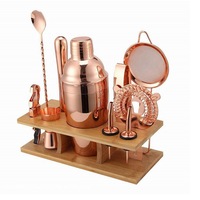1Set Cocktail Shaker Set Bar Shaker 11pcs Bartender Kit For Mixer Wine Martini Stainless Steel Bars Tool Home Drink Accessories