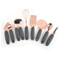 1Set Kitchen Gadget Set Stainless Steel Baking Cooking Utensils ice scream spoon peeler garlic press cheese grater whisk Home
