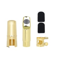1Set Metal Soprano Saxophone Mouthpiece Nozzle Musical Instruments Accessories(Carton) 5 Mouth Wind