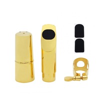 1Set Metal Soprano Saxophone Mouthpiece Nozzle Musical Instruments Accessories(Carton) 8 Mouth Wind