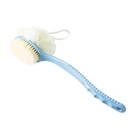 2 in 1 Doubale Side Shower Body Brush for Skin Exfoliating Back Scrubber Massage -Blue Exfoliating Brush BLUE COLOR