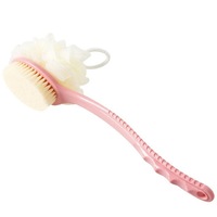2 in 1 Doubale Side Shower Body Brush for Skin Exfoliating Back Scrubber Massage -Blue Exfoliating Brush PINK COLOR