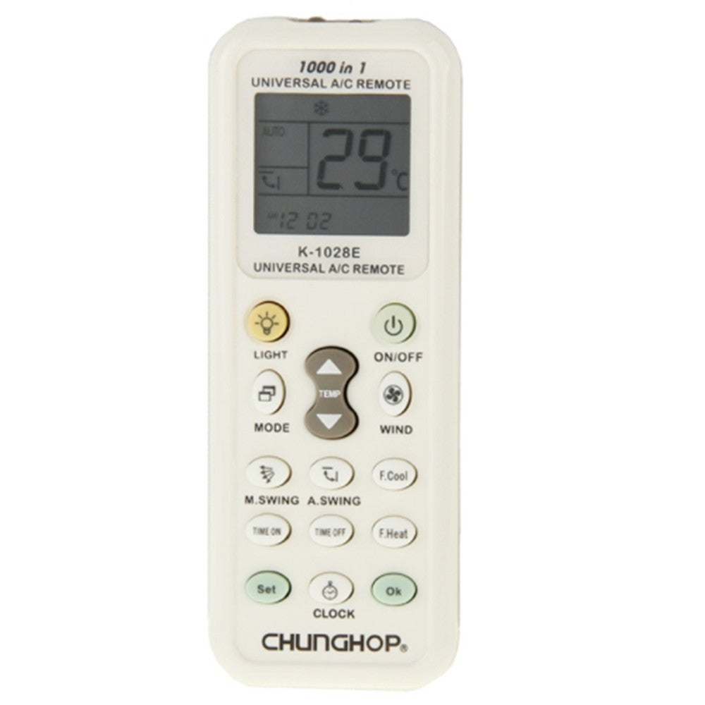 2 Pcs 1000 In 1 Universal A/C Remote Controller With Flashlight(White)