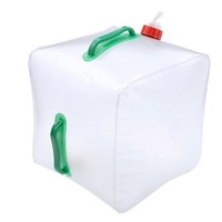 2 Pcs 20L Pvc Folding Water Bucket Bag Waterskin Outdoor Bucket For Camping Hiking