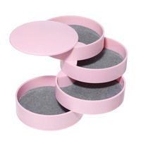 2 Pcs 360�� Multi-Layer Earring Ring Jewelry Display Storage Box Case Desktop Organizer