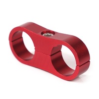 2 Pcs An6 Automotive 2-Hole High Pressure Fixing Clip Car Tubing Clamp Aluminum Alloy Separator Random Delivery