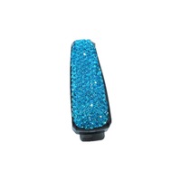 2 Pcs Car Pure Diamond Mounted Glasses Bill Clip Holder (Blue)