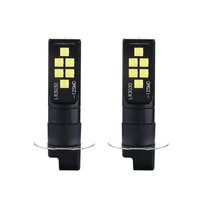 2 PCS H3 DC9-16V / 3.5W / 6000K / 320LM Car Auto Fog Light 12LEDs SMD-ZH3030 Lamps with Constant Current (White Light)