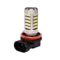 2 Pcs H8 12.6W 630Lm 6500K White 2835 Smd 66 Led Car Fog Light Dc12V