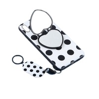 2 Pcs Love Mirror Mobilephone Protection Case With Ring Hanging Rope and Holder For Iphone Xs Max