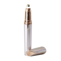 2 Pcs Multifunction Lipstick Eyebrow Trimmer Face Brows Hair Remover Electric Shaver Painless Eye Brow Epilator