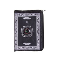2 Pcs Portable Islamic Prayer Rug Teppich Easy Praying Blankets w/ Pocket Ramadan Islamic Decoration Gifts