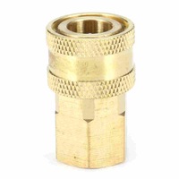 2 Pcs Pressure Washer 1/4' Female Npt Brass Quick Connect Adapter Coupler For Cleaning