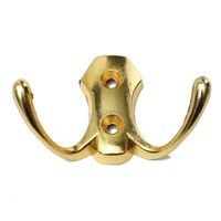 2 Pcs Retro Clothes Double Hooks Coat Hat Robe Holder Wall Hanger Zinc Alloy