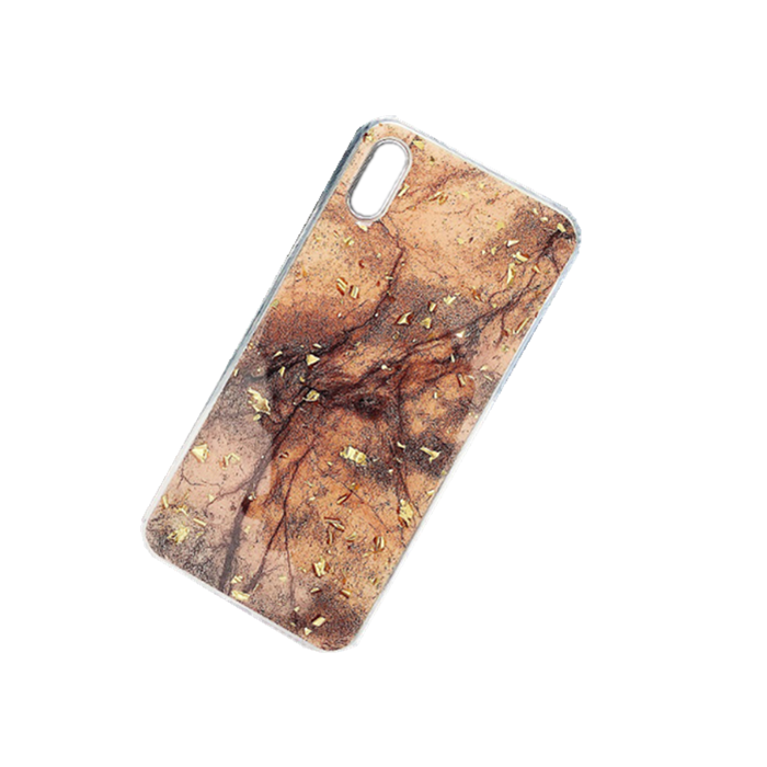 2 Pcs Shockproof Epoxy Marble Gold Foil Pattern Soft Tpu Case For Iphone Xs Max