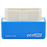 2 Pcs Super Mini EcoOBDII Plug and Drive Chip Tuning Box for Internal Combustion Engine, Lower Fuel and Lower Emission(Blue)