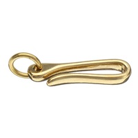2 Pcs U Shaped Hook Brass Pure Copper Gold For Belt Craft Leather Diy Bag