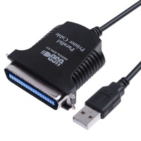 2 Pcs USB to Parallel 1284 36 Pin Printer Adapter Cable, Cable Length: 1m(Black)