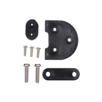 2 Sets For Xiaomi M365 Pro Electric Scooter Foot Support Heightening Pad Rear Light Gasket (Black)