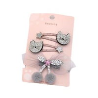 2 Sets Mesh Animal Hairpins Sweet Children Bb Clips