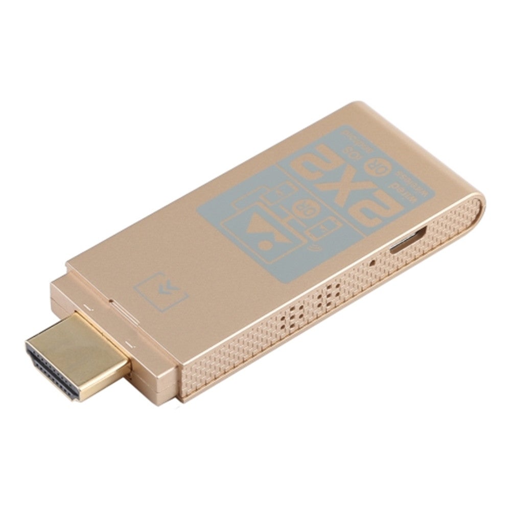 2 Systems X 2 Modes Super Dongle Wire And Wireless Hdmi Hdtv Mirror Adapter For Android Ios (Gold)