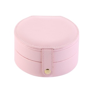 2 Tiers Jewelry Box Makeup Earrings Case Storage Organizer Container(Light Pink)