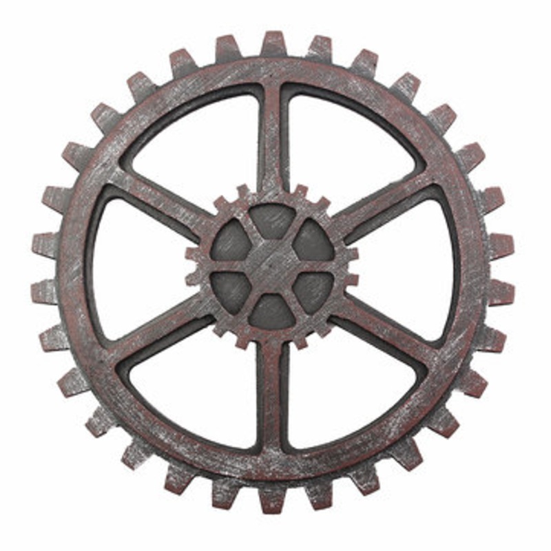 Buy 24cm Industrial Style Wooden Gear Wall Decor Antique Home Bar Pub