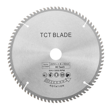 250Mm 80T Circular Saw Blade For Cutting Wood Timber Plastic Aluminium Bosch