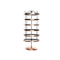288 Holes 6-Tiers Rotating Iron Jewelry Rack Earrings Rings Display Stand Holder Tools Kit