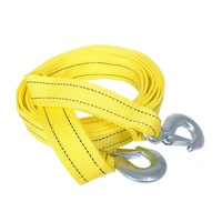 2Pc 5 Tons Vehicle Towing Cable Rope Length: 4M(Yellow)