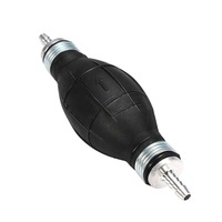 2Pc Universal Car Boat Motor Motorcycle Gasoline Spherical Rubber Manual Fuel Pump Size:12Mm(Black)