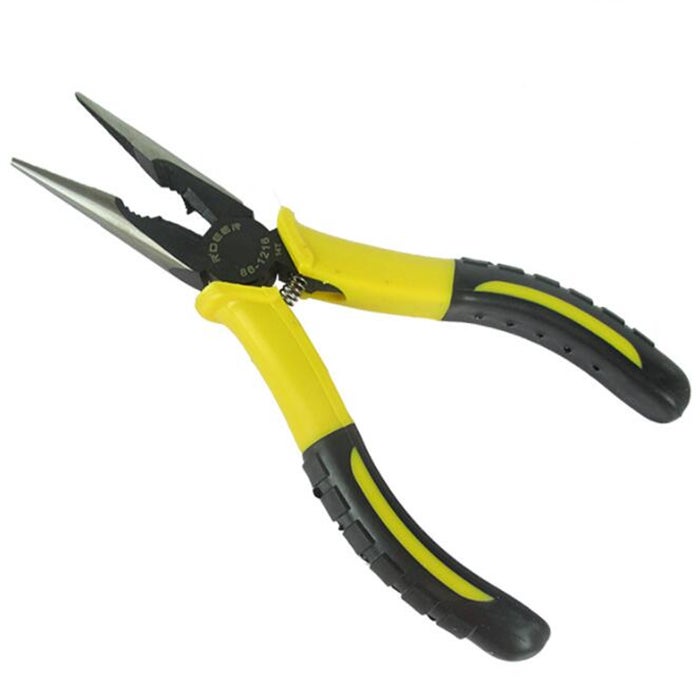 2Pcs 6 Inch Japanese Style Handle Multipurpose Long Nose Pliers Network Tool
