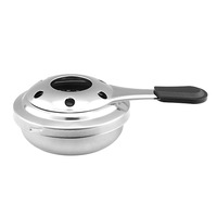2Pcs 9.5 Super Mini Fondue Burner Hot Pot Toy Portable Stainless Steel Alcohol Burner Portable Mini Fondue Pot Burner