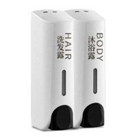 2Pcs Bathroom Liquid Soap Dispenser Wall Mounted Shower Gel Hand Washer Hotel Mall Kitchen