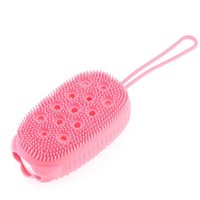 2Pcs Body Shower Rub Massage Sponge Quick Foaming Bath Brush Bathroom Soft Silicone Rubbing Massage Bubble Bathing Sponge