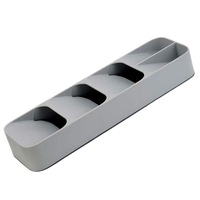 2Pcs Desktop Organizer Tray Kitchen Drawer Separation Finishing Storage Box For Spoon Fork Cutlery Silverware Gary