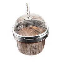 2Pcs Extended Chain Hook Tea Infuser Stainless Steel Spice Seasoning Strainer Soup Seasonings Seperation Filter Tea Spice Strainer