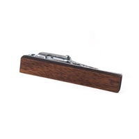 2Pcs Fashion Wood Men Tie Clip Bar Necktie Pin Clasp Clamp Wedding Party Decorations