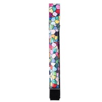 2Pcs For Apple Pencil Fashion Printed Geometric Pattern Protective Band Elastic Pu Leather Anti-Lost Protective Cover
