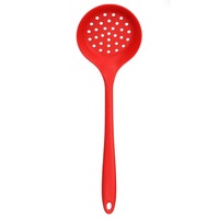 2Pcs Heat Resistant Silicone Colander Slotted Spoon Long Handle Strainer Kitchenware 02